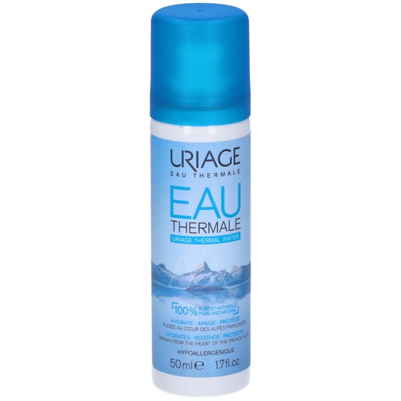 Foto illustrativa del packaging di Eau Thermale Uriage per Idratazione e Sollievo Spray da 50ml Foto illustrativa del packaging di Eau Thermale Uriage per Idratazione e Sollievo Spray da 50ml