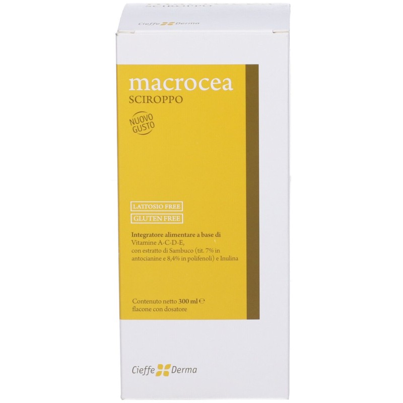 Vista del prodotto Macrocea Sciroppo Integratore per Sistema Immunitario 300ml Vista del prodotto Macrocea Sciroppo Integratore per Sistema Immunitario 300ml