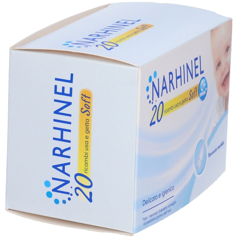 Confezione commerciale diNarhinel Ricambi Usa e Getta Soft 20 Ricambi Confezione commerciale diNarhinel Ricambi Usa e Getta Soft 20 Ricambi