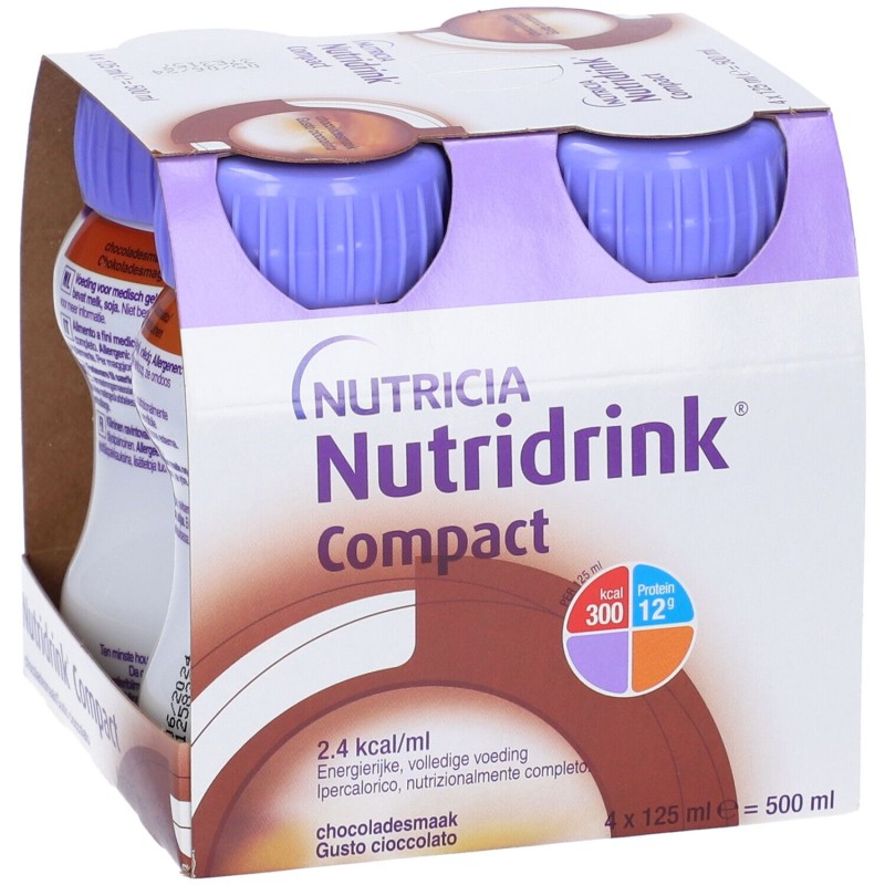 Immagine reale di Nutricia Nutridrink Compact Cioccolato Integratore Energetico 4X125ml Immagine reale di Nutricia Nutridrink Compact Cioccolato Integratore Energetico 4X125ml