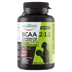 Foto ravvicinata di Equilibra BCAA 11 Integratore Aminoacidi 100 Compresse