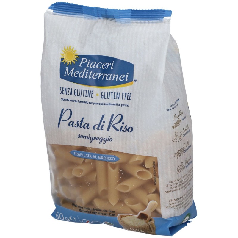 Presentazione grafica di Piaceri Mediterranei Pasta di Riso Penne Rigate Senza Glutine 250gr Presentazione grafica di Piaceri Mediterranei Pasta di Riso Penne Rigate Senza Glutine 250gr