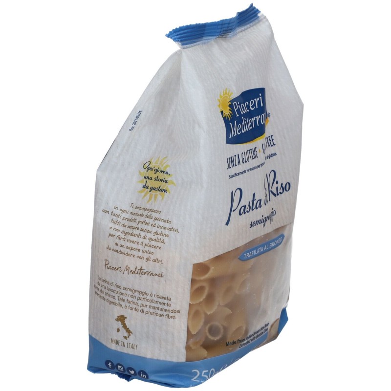 Confezione sigillata di Piaceri Mediterranei Pasta di Riso Penne Rigate Senza Glutine 250gr Confezione sigillata di Piaceri Mediterranei Pasta di Riso Penne Rigate Senza Glutine 250gr