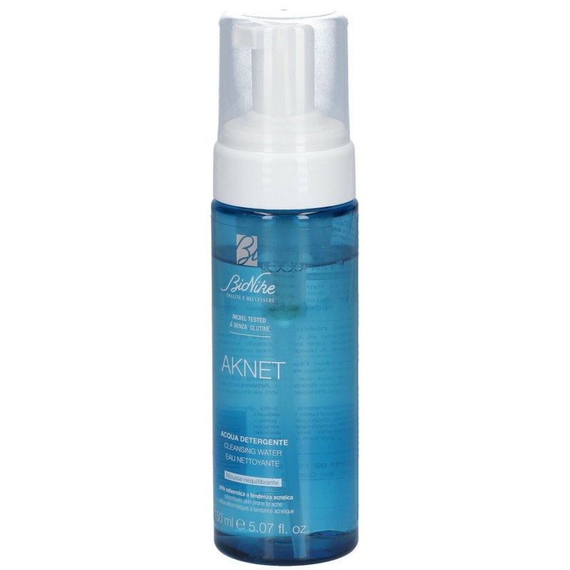 Packaging del prodotto Bionike Aknet Acqua Detergente Riequilibrante Pelli Seborroiche 150ml Packaging del prodotto Bionike Aknet Acqua Detergente Riequilibrante Pelli Seborroiche 150ml