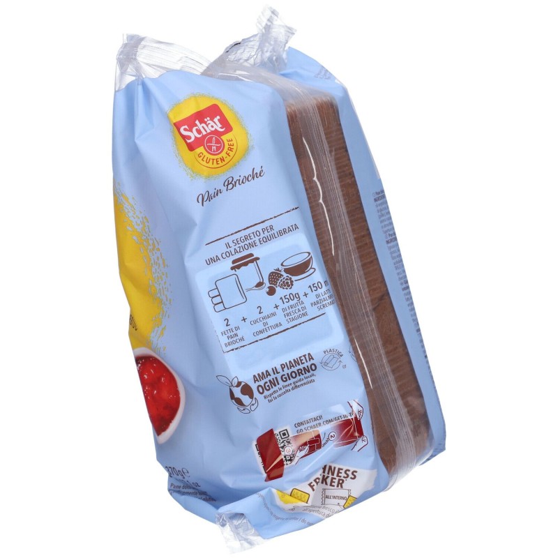 Dettaglio del packaging di Schar Pan Brioché Pane Dolce Senza Glutine 370g