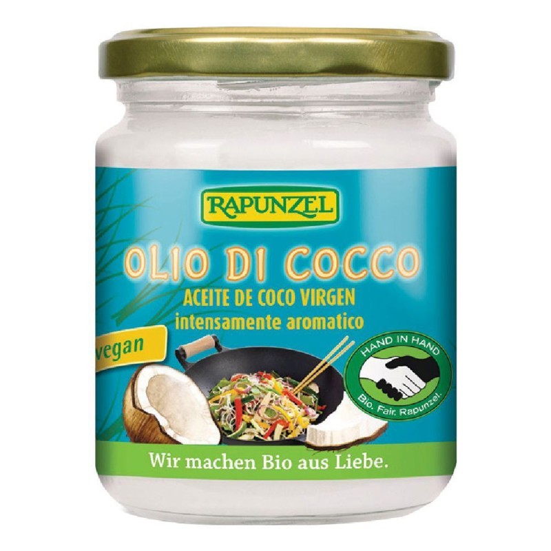 Primo piano di Rapunzel Olio Di Cocco Integratore Ricostituente 200g Primo piano di Rapunzel Olio Di Cocco Integratore Ricostituente 200g