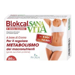 Pack ufficiale del prodotto Sanavita Blokcal Integratore per Controllo del Peso 20 Compresse