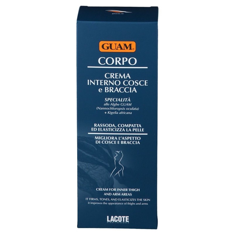 Confezione commerciale diGuam Corpo Crema Rassodante Interno Cosce e Braccia 200ml Confezione commerciale diGuam Corpo Crema Rassodante Interno Cosce e Braccia 200ml