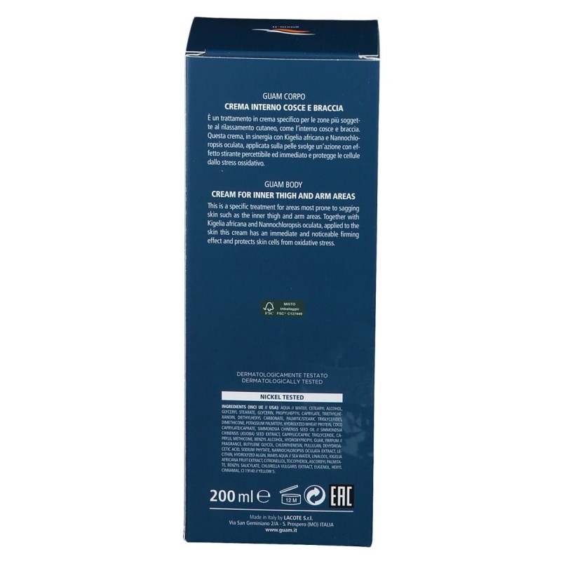 Immagine reale di Guam Corpo Crema Rassodante Interno Cosce e Braccia 200ml Immagine reale di Guam Corpo Crema Rassodante Interno Cosce e Braccia 200ml