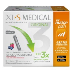 Presentazione grafica di XLS Medical Liposinol per il Controllo del Peso 90 Stick Orosolubili