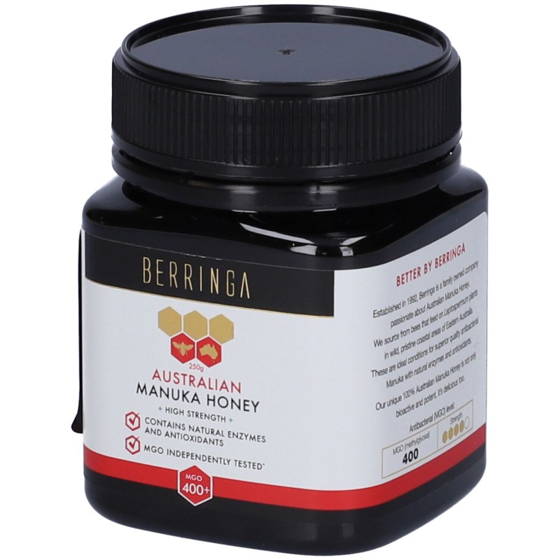 Dettaglio del packaging di Super Miele di Manuka Mgo 400 250g