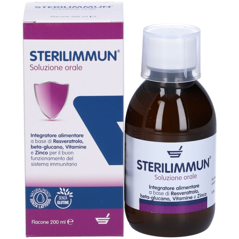 Scatola integra del prodotto Sterilimmun per Sistema Immunitario 200ml Scatola integra del prodotto Sterilimmun per Sistema Immunitario 200ml