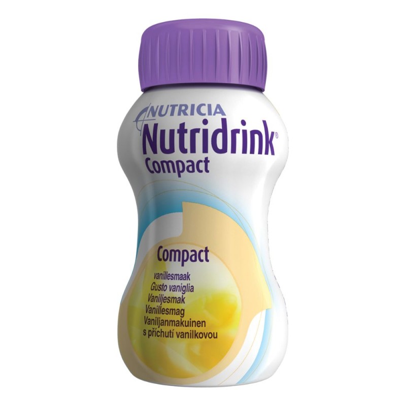 Confezione sigillata di Nutricia Nutridrink Compact Vaniglia Integratore Energetico 4X125ml Confezione sigillata di Nutricia Nutridrink Compact Vaniglia Integratore Energetico 4X125ml