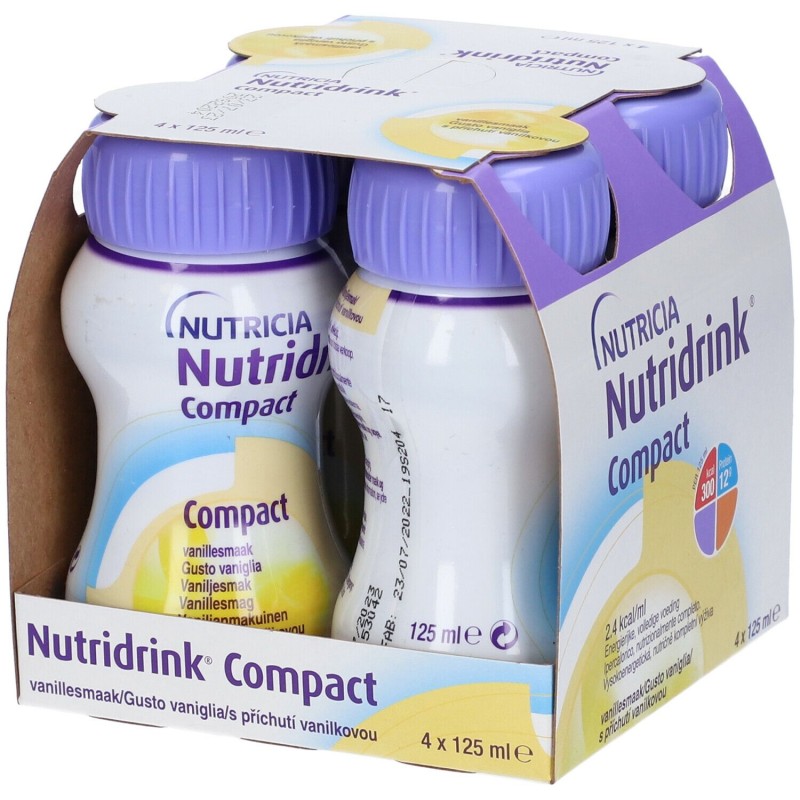 Aspetto del prodotto Nutricia Nutridrink Compact Vaniglia Integratore Energetico 4X125ml Aspetto del prodotto Nutricia Nutridrink Compact Vaniglia Integratore Energetico 4X125ml
