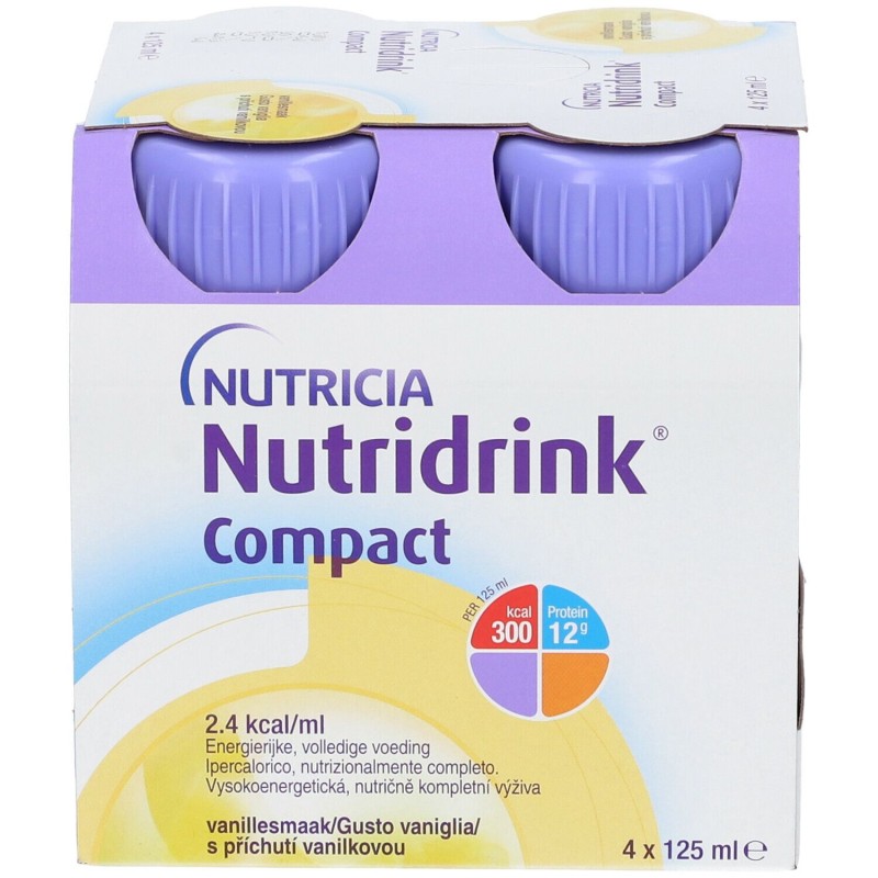 Packaging del prodotto Nutricia Nutridrink Compact Vaniglia Integratore Energetico 4X125ml Packaging del prodotto Nutricia Nutridrink Compact Vaniglia Integratore Energetico 4X125ml