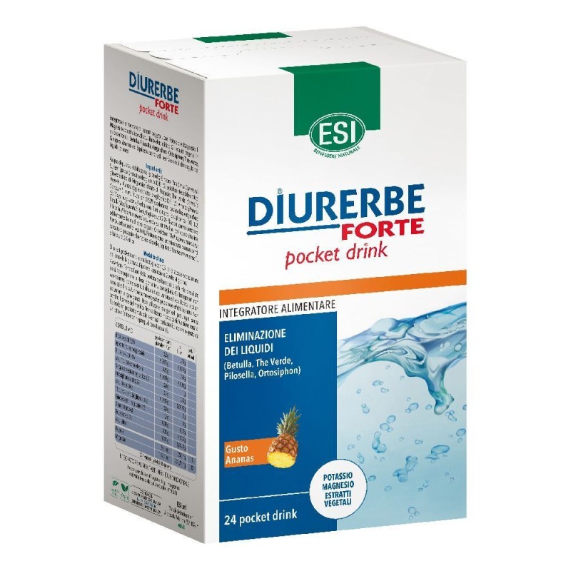 Scatola integra del prodotto Esi Diurerbe Forte Integratore Drenante all'Ananas 24 Pezzi Scatola integra del prodotto Esi Diurerbe Forte Integratore Drenante all'Ananas 24 Pezzi