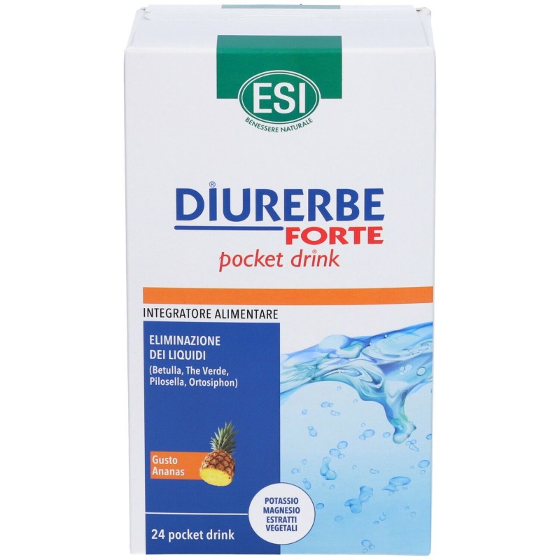 Packaging integro del prodotto Esi Diurerbe Forte Integratore Drenante all'Ananas 24 Pezzi Packaging integro del prodotto Esi Diurerbe Forte Integratore Drenante all'Ananas 24 Pezzi