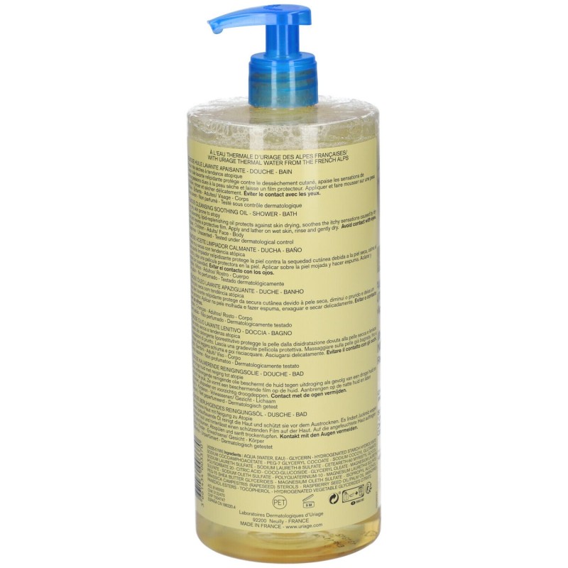 Immagine reale di Uriage Xémose Olio Lavante Lenitivo Doccia e Bagno Pelle Secca 1L