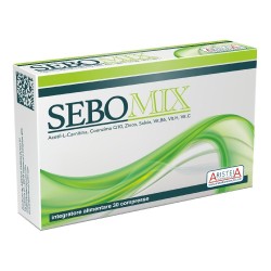Presentazione grafica di Sebomix Integratore per Capelli e Unghie 30 Compresse