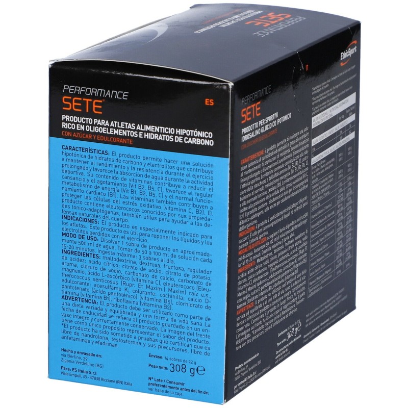 Scatola originale del prodotto Ethicsport Performance Sete Arancia per Reintegrazione Liquidi 14 Buste da 22g Scatola originale del prodotto Ethicsport Performance Sete Arancia per Reintegrazione Liquidi 14 Buste da 22g