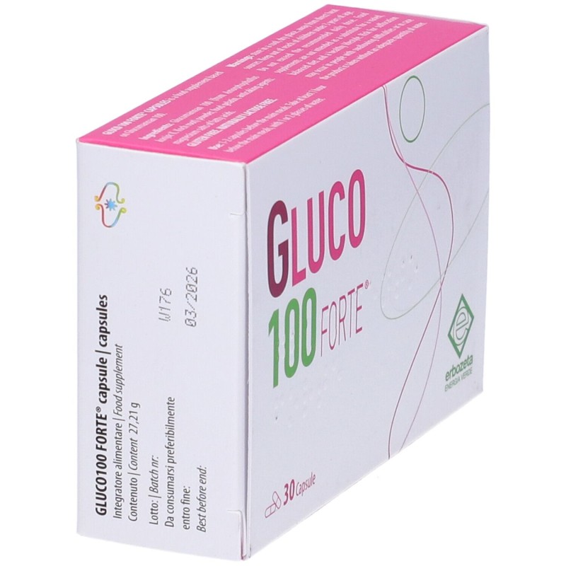 Immagine reale di Gluco 100 Forte Integratore per Controllo del Peso 30 Capsule Immagine reale di Gluco 100 Forte Integratore per Controllo del Peso 30 Capsule