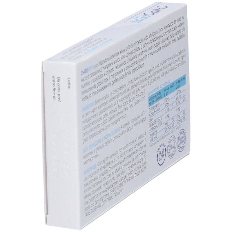 Scatola integra del prodotto Chirofert Integratore Antiossidante 20 Compresse