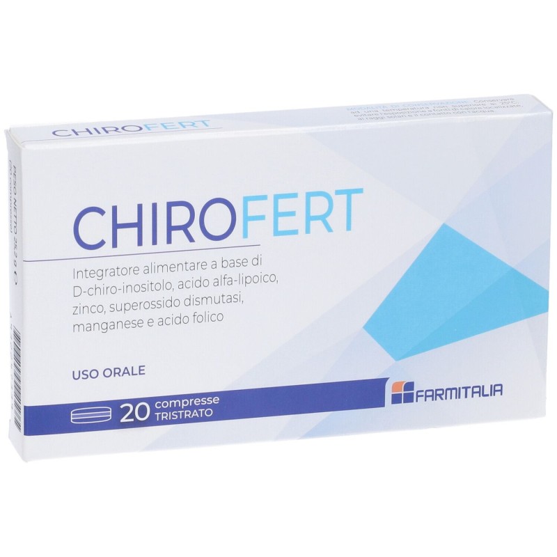 Packaging del prodotto Chirofert Integratore Antiossidante 20 Compresse