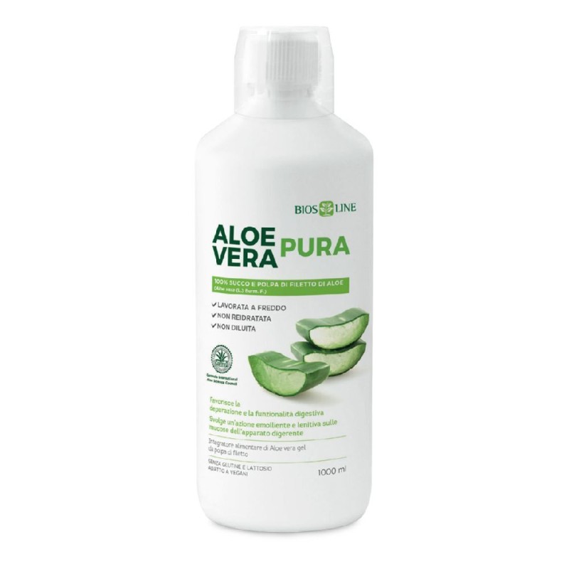 Presentazione grafica di Bios Line Aloe Vera Pura Integratore con Aloe Vera 1 Litro Presentazione grafica di Bios Line Aloe Vera Pura Integratore con Aloe Vera 1 Litro