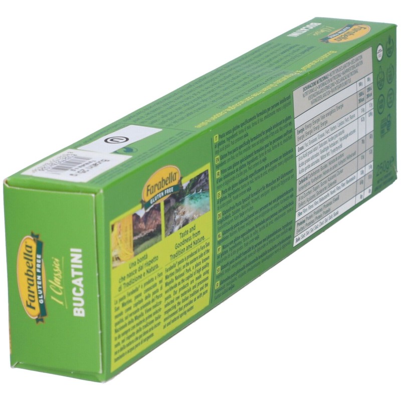 Pack ufficiale del prodotto Farabella Bucatini Senza Glutine 250g Pack ufficiale del prodotto Farabella Bucatini Senza Glutine 250g