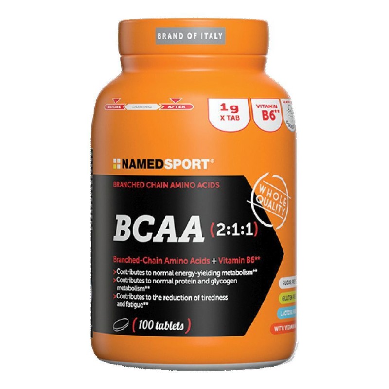 Scatola originale del prodotto Named Sport BCAA 211 100 Compresse Scatola originale del prodotto Named Sport BCAA 211 100 Compresse