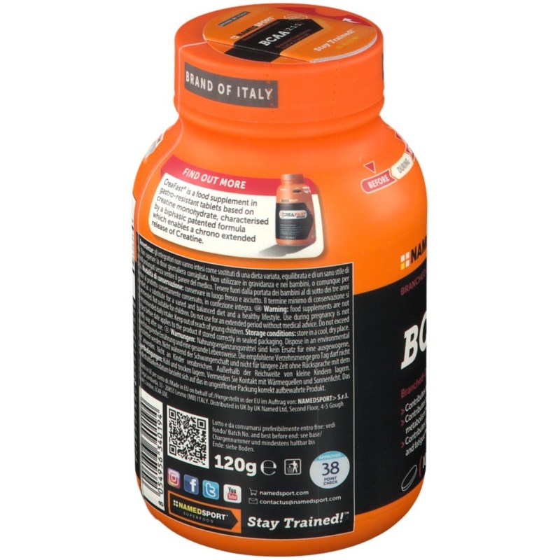 Dettaglio del packaging di Named Sport BCAA 211 100 Compresse Dettaglio del packaging di Named Sport BCAA 211 100 Compresse