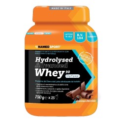 Pack ufficiale del prodotto Named Sport Hydrolysed Advanced Whey Proteine Gusto Delicious Chocolate 750g