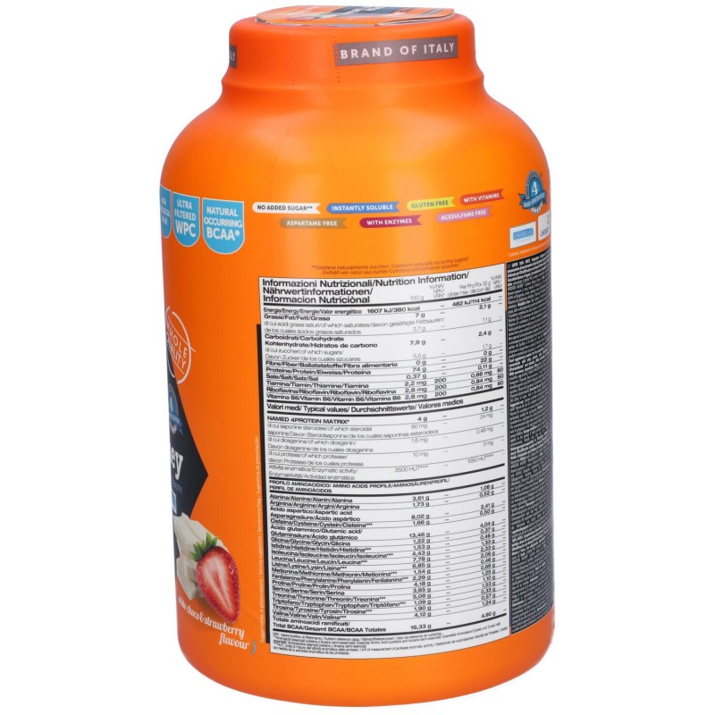 Vista del prodotto Named Sport Super 100% Whey Proteine Gusto White Choco&Strawberry 2Kg Vista del prodotto Named Sport Super 100% Whey Proteine Gusto White Choco&Strawberry 2Kg