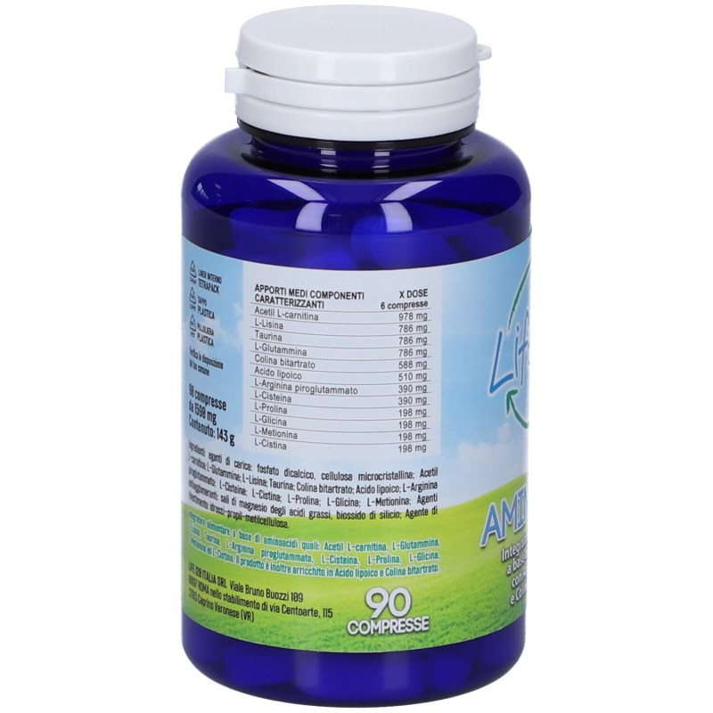 Foto ravvicinata di Life120 Aminoday Integratore di Aminoacidi 90 Compresse Foto ravvicinata di Life120 Aminoday Integratore di Aminoacidi 90 Compresse