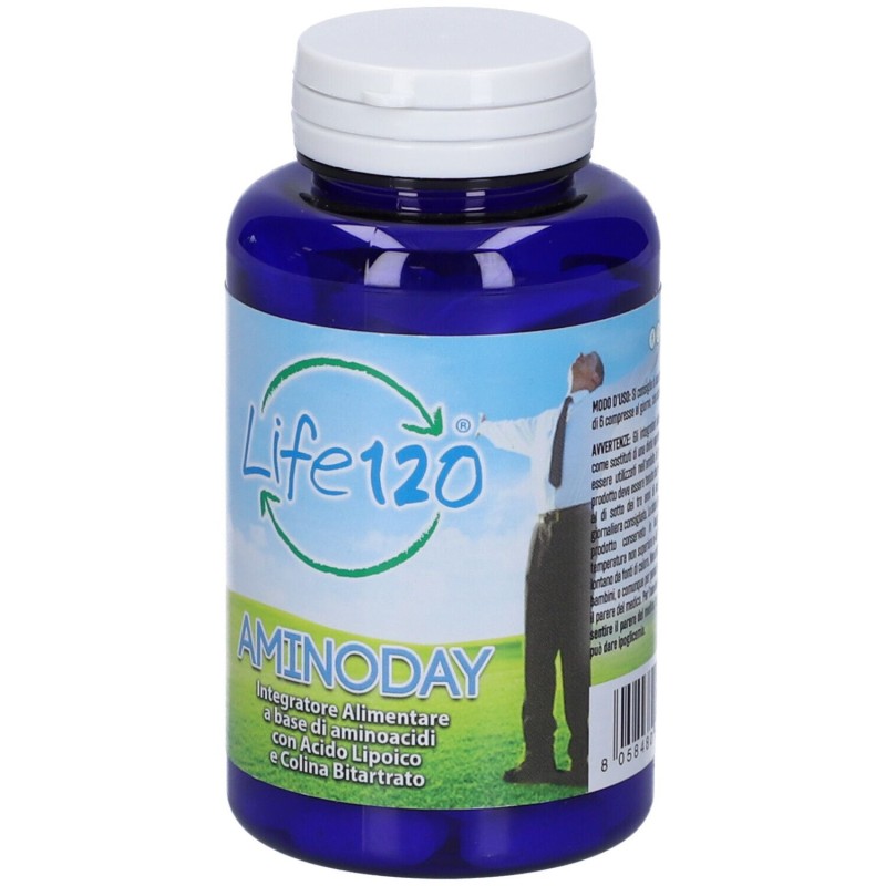 Immagine reale di Life120 Aminoday Integratore di Aminoacidi 90 Compresse Immagine reale di Life120 Aminoday Integratore di Aminoacidi 90 Compresse