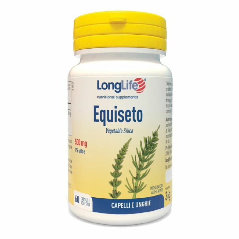 Pack ufficiale del prodotto Longlife Equiseto Integratore per Capelli Pelle e Unghie 60 Capsule Pack ufficiale del prodotto Longlife Equiseto Integratore per Capelli Pelle e Unghie 60 Capsule