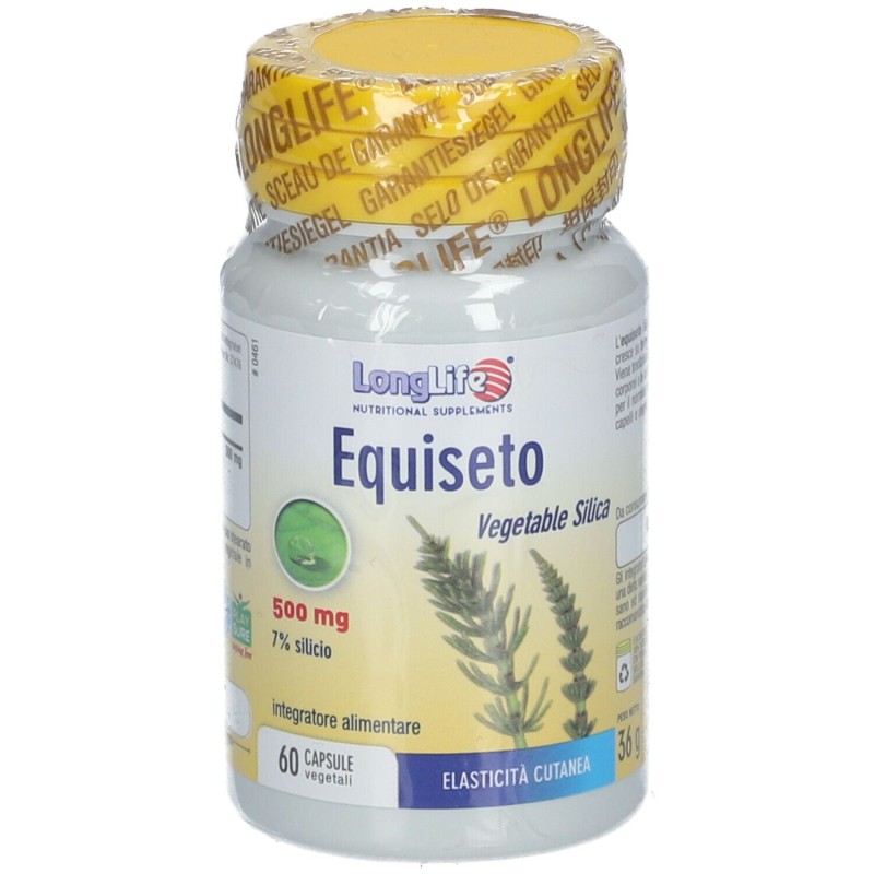 Aspetto del prodotto Longlife Equiseto Integratore per Capelli Pelle e Unghie 60 Capsule Aspetto del prodotto Longlife Equiseto Integratore per Capelli Pelle e Unghie 60 Capsule