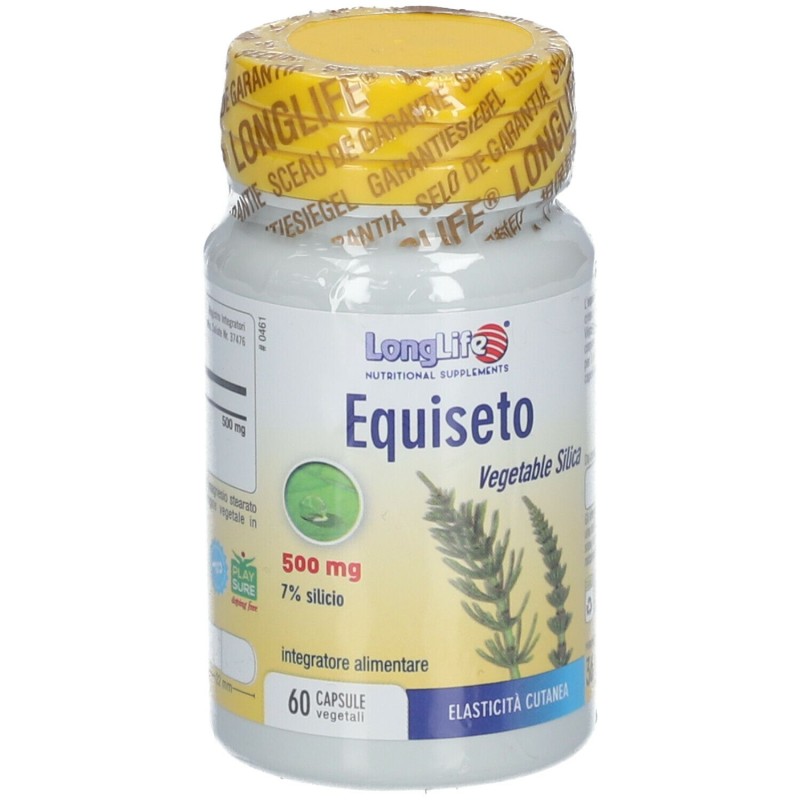 Packaging del prodotto Longlife Equiseto Integratore per Capelli Pelle e Unghie 60 Capsule Packaging del prodotto Longlife Equiseto Integratore per Capelli Pelle e Unghie 60 Capsule