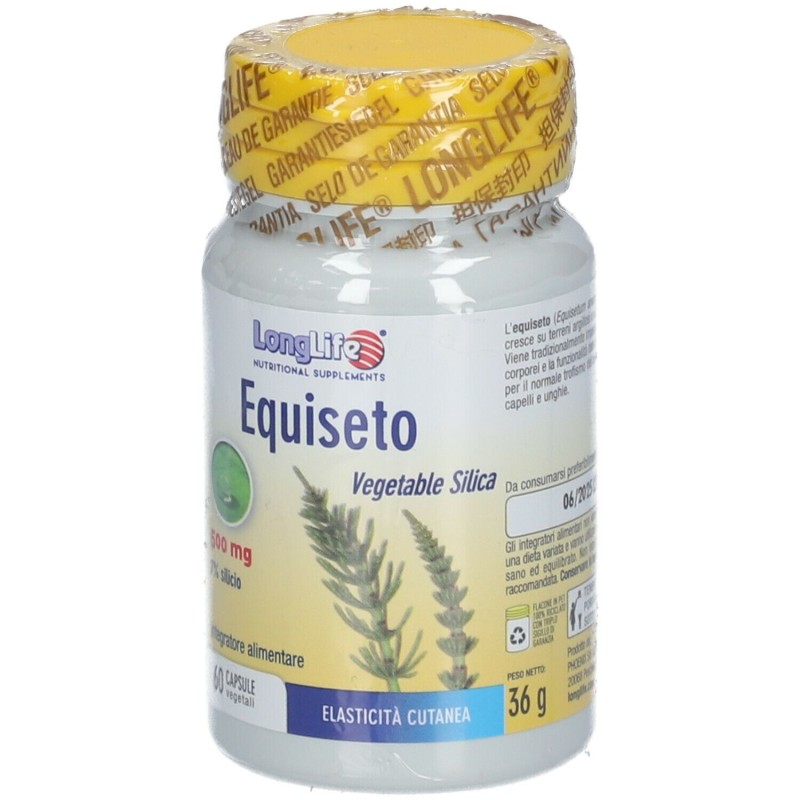 Visualizzazione chiara di Longlife Equiseto Integratore per Capelli Pelle e Unghie 60 Capsule Visualizzazione chiara di Longlife Equiseto Integratore per Capelli Pelle e Unghie 60 Capsule