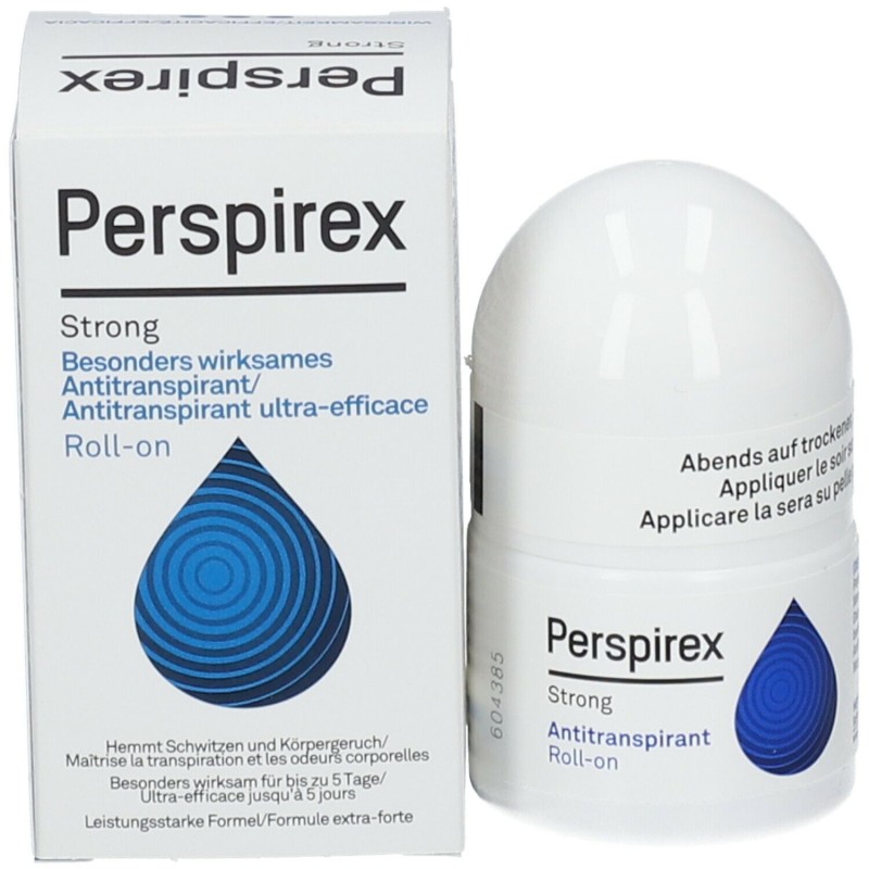 Packaging integro del prodotto Perspirex Strong Roll On Antitraspirante per Cattivi Odori Roll 20ml Packaging integro del prodotto Perspirex Strong Roll On Antitraspirante per Cattivi Odori Roll 20ml