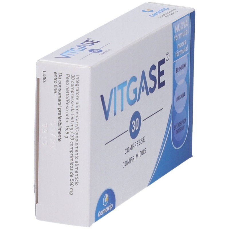 Packaging integro del prodotto Vitgase Integratore Drenante 30 Compresse Packaging integro del prodotto Vitgase Integratore Drenante 30 Compresse