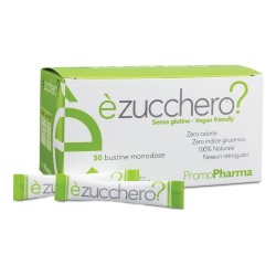 Dettaglio del packaging di E'zucchero Addolcente Dolcificante Per Diete Ipocaloriche 50 Bustine Dettaglio del packaging di E'zucchero Addolcente Dolcificante Per Diete Ipocaloriche 50 Bustine