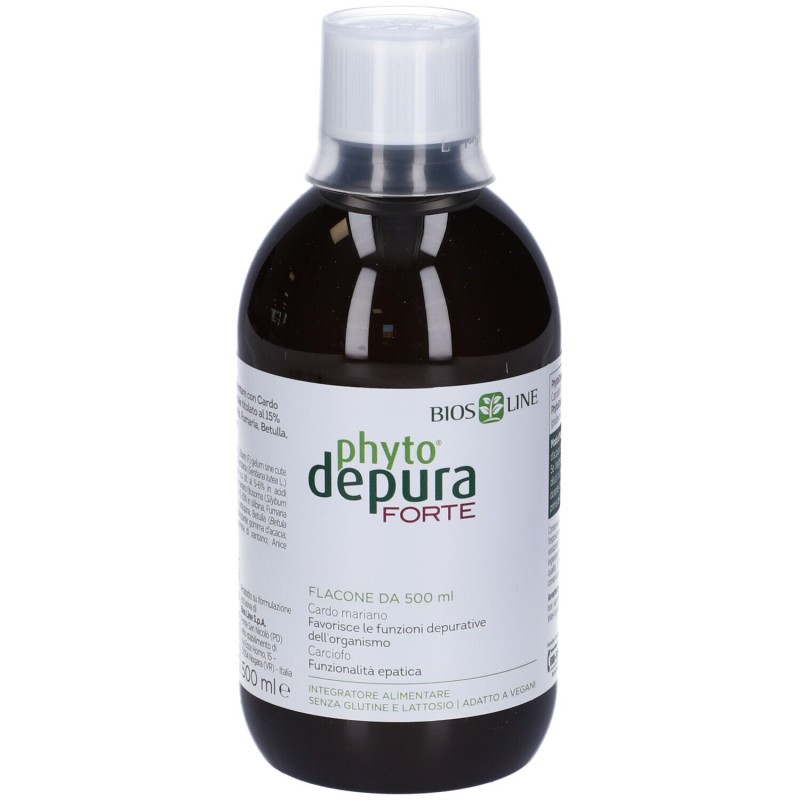 Dettaglio del packaging di Bios Line PhytoDepura Forte Integratore Depurativo 500ml Dettaglio del packaging di Bios Line PhytoDepura Forte Integratore Depurativo 500ml