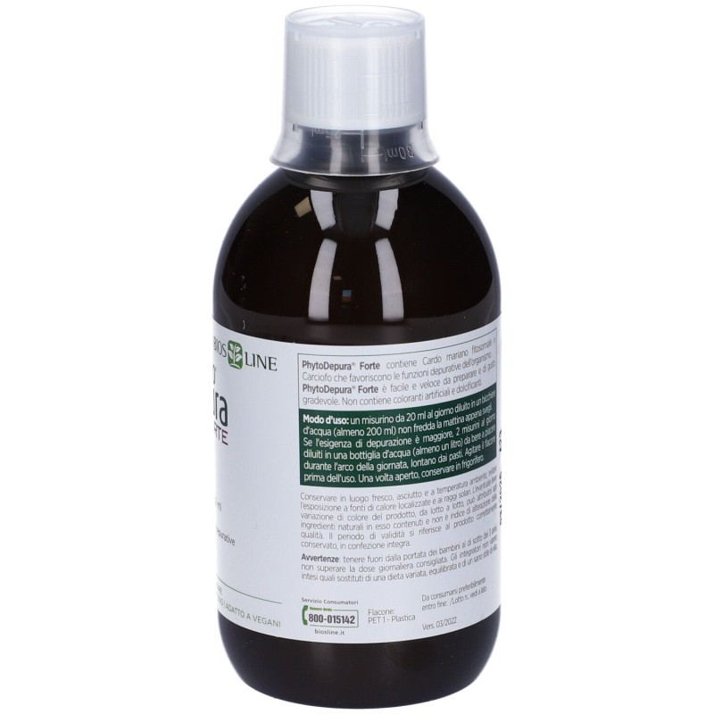 Presentazione grafica di Bios Line PhytoDepura Forte Integratore Depurativo 500ml Presentazione grafica di Bios Line PhytoDepura Forte Integratore Depurativo 500ml