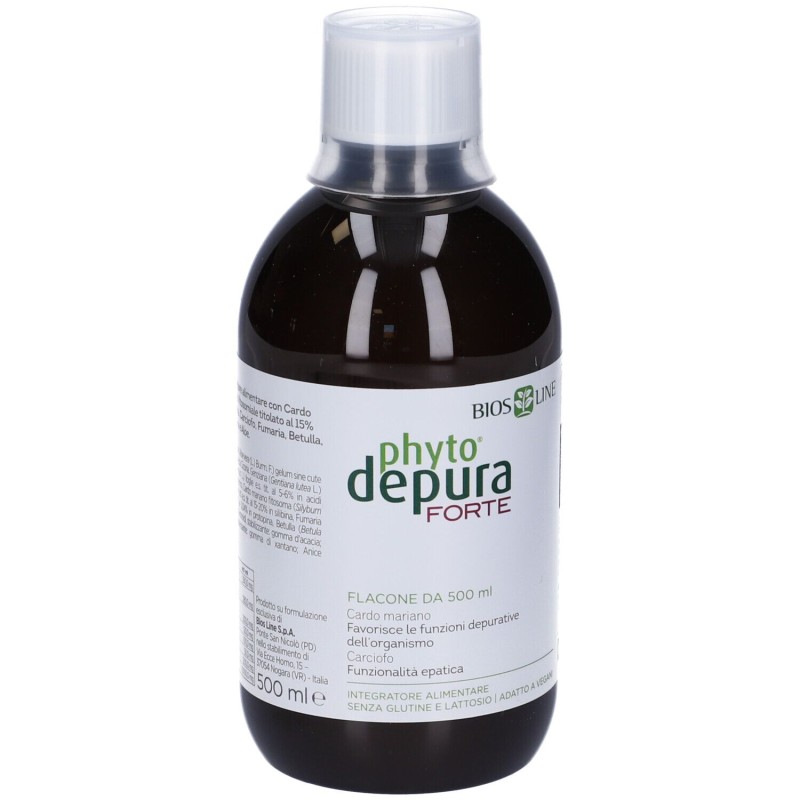 Pack ufficiale del prodotto Bios Line PhytoDepura Forte Integratore Depurativo 500ml Pack ufficiale del prodotto Bios Line PhytoDepura Forte Integratore Depurativo 500ml