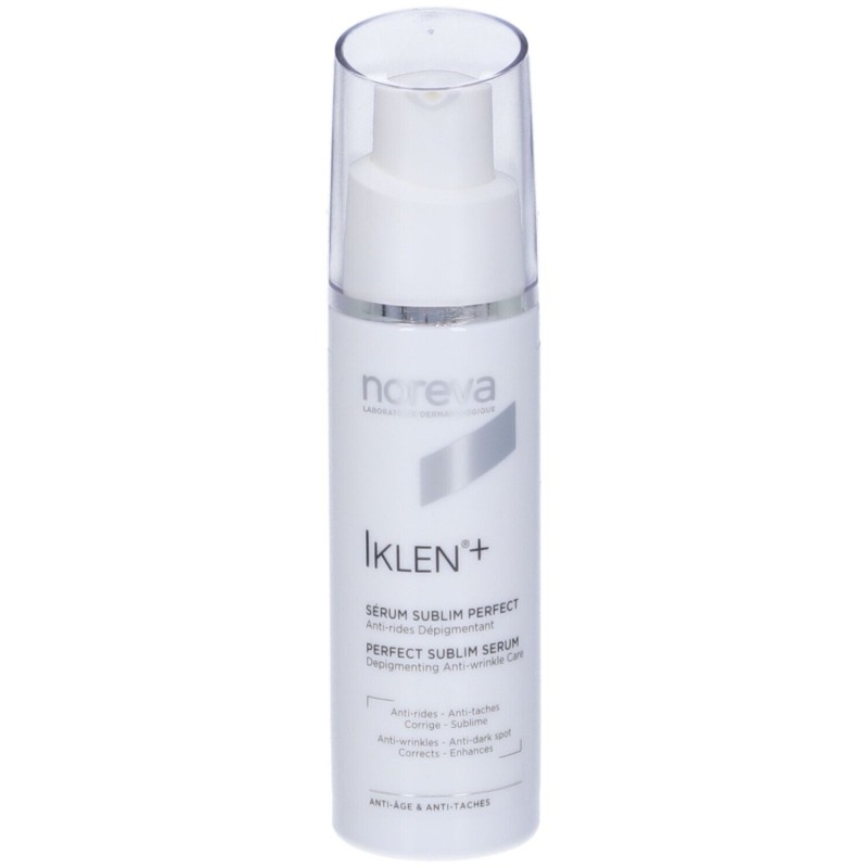 Pack ufficiale del prodotto Noreva Iklen Siero Anti Macchie e Antietà 30ml