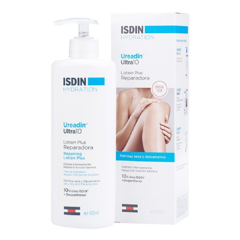 Primo piano di Isdin Ureadin Ultra 10 Crema per Corpo 400ml Primo piano di Isdin Ureadin Ultra 10 Crema per Corpo 400ml