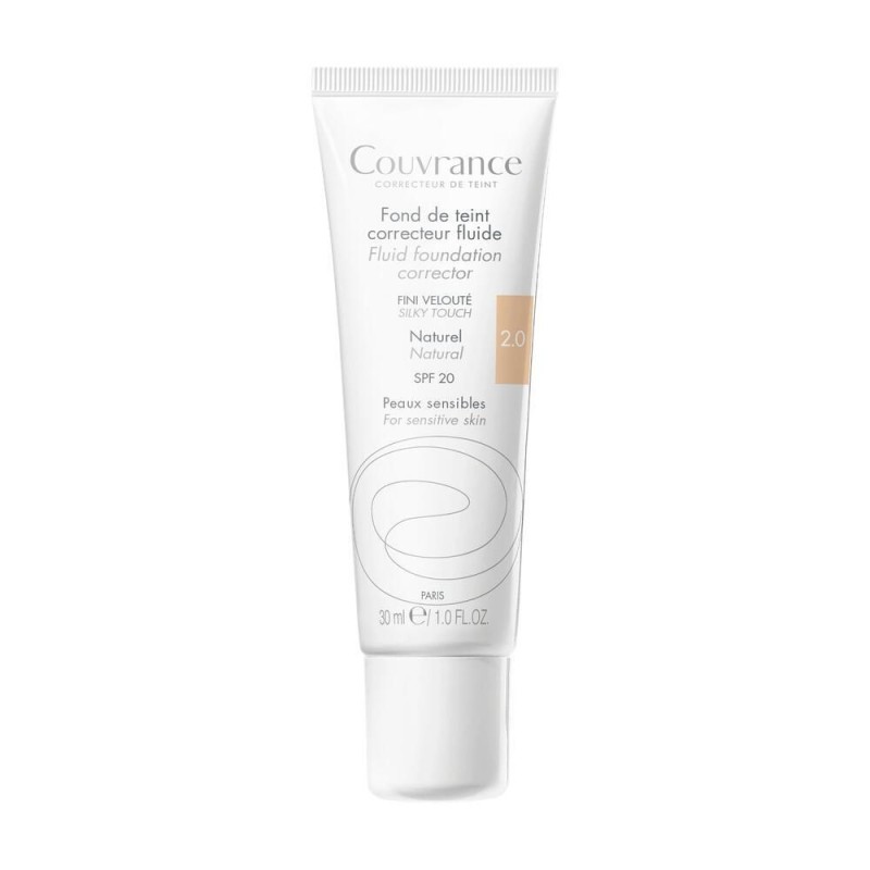 Immagine reale di Avene Couvrance Fondotinta Fluido 2.0 Colore Naturale SPF20 Tubo 30ml Immagine reale di Avene Couvrance Fondotinta Fluido 2.0 Colore Naturale SPF20 Tubo 30ml
