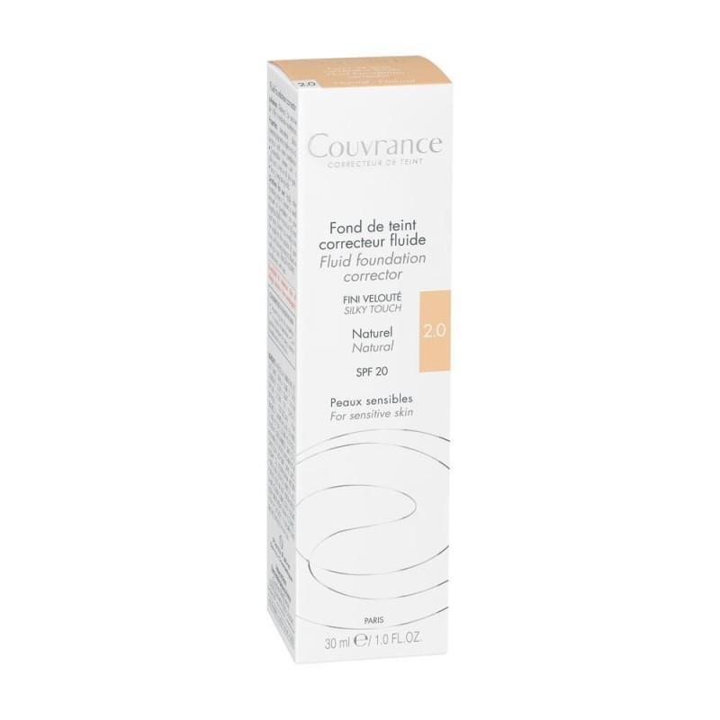 Dettaglio del packaging di Avene Couvrance Fondotinta Fluido 2.0 Colore Naturale SPF20 Tubo 30ml Dettaglio del packaging di Avene Couvrance Fondotinta Fluido 2.0 Colore Naturale SPF20 Tubo 30ml