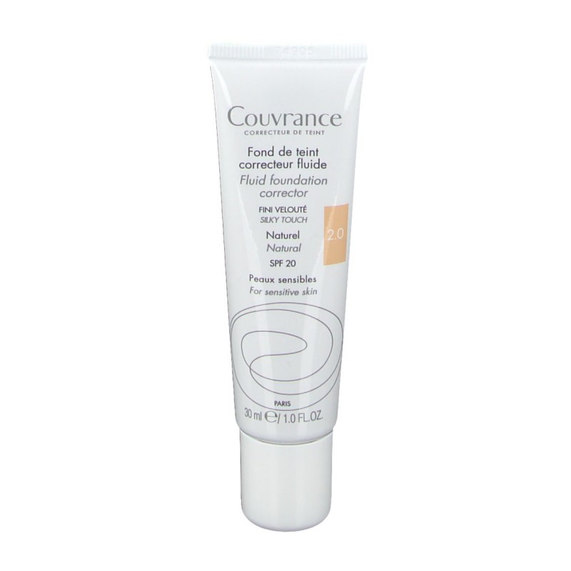 Primo piano di Avene Couvrance Fondotinta Fluido 2.0 Colore Naturale SPF20 Tubo 30ml Primo piano di Avene Couvrance Fondotinta Fluido 2.0 Colore Naturale SPF20 Tubo 30ml